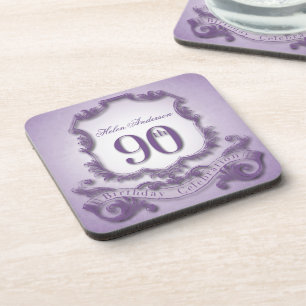 Posavasos 90.ª celebración de cumpleaños personalizada