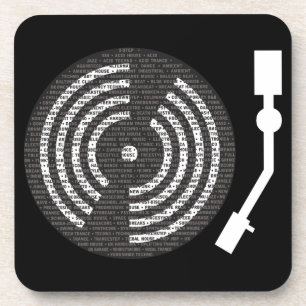 Posavasos A a placa giratoria de la música electrónica de 