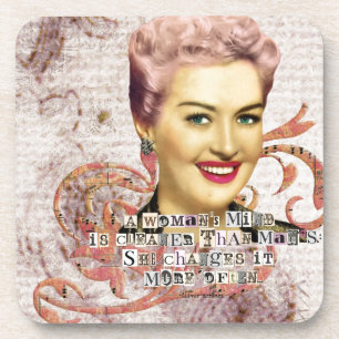 Posavasos A las mujeres les importa el collage digital Pink