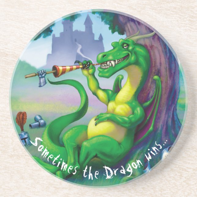 Posavasos A veces gana el dragón (Frente)