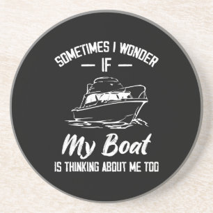 Posavasos A Veces Me Pregunto Si Mi Barco Está Pensando En M