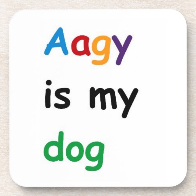 Posavasos Aagy es mi perro (Frente)