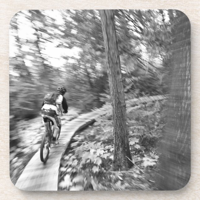 Posavasos Aaron Rodgers mountain bike por la escalera hacia (Frente)