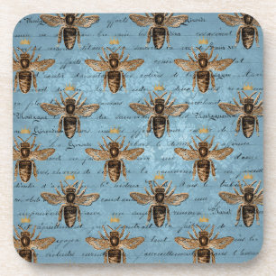 Posavasos Abeja azul de vintage