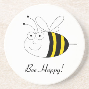 Posavasos ¡Abeja feliz! Práctico de costa lindo de la abej