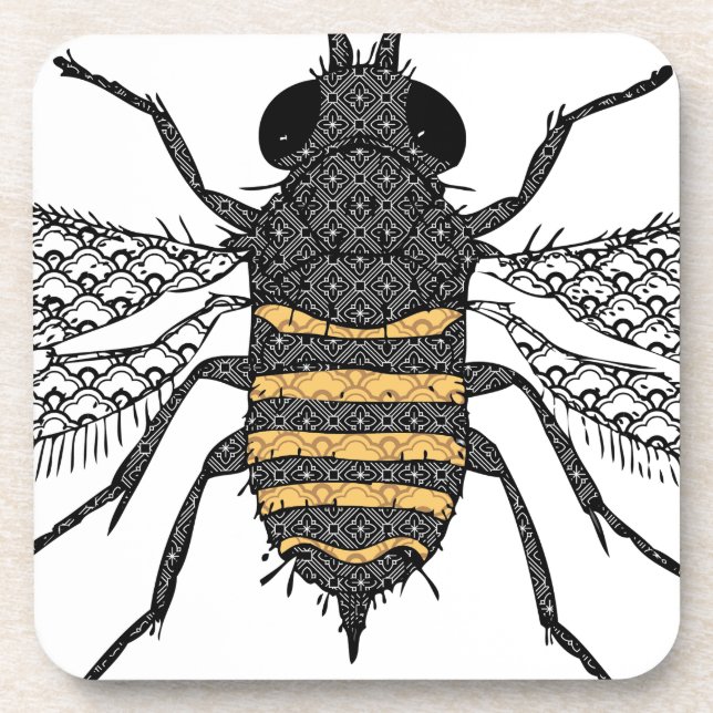 Posavasos abeja vintage (Frente)