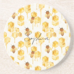 Posavasos Abejas de Miel Amarillas Doradas