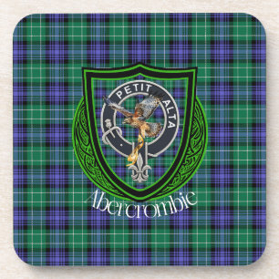 Posavasos Abercrombie Scottish Clan Tartan & Escudo
