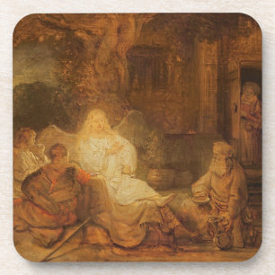 Posavasos Abraham recibe los tres ángeles, 1646 (aceite en