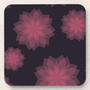 Posavasos abstracción de flores rosadas, frescas, modernas