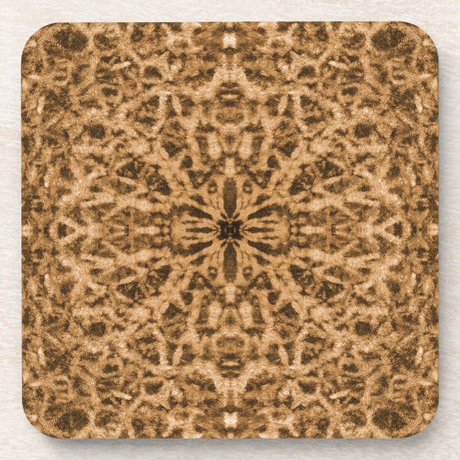 Posavasos Abstract kaleidoscope fur pattern (Frente)