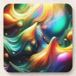 Posavasos Abstract Landscape Created by Colorful Peaks