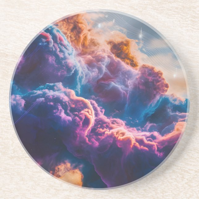 Posavasos Abstract Space Nebula Art - Colorful Cosmic (Frente)
