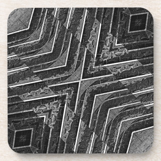 Posavasos Abstract Steel Modern Pattern (Frente)