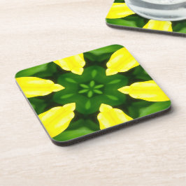 POSAVASOS ABSTRACT YELLOW AND GREEN DRAWING. SAMER BRASIL. 3