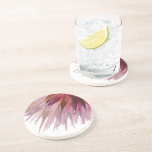 Posavasos Abstracto de acuarela floral pintado a mano