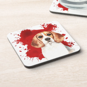 Posavasos Abstracto de Beagle Red