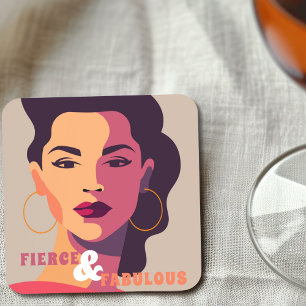 Posavasos Abstracto de la mujer FERIA y FABULOSA Moderna
