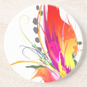 Posavasos Abstracto de las pestañas de pintura del paraíso