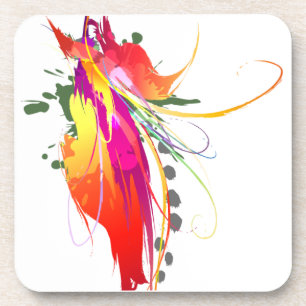 Posavasos Abstracto de las pestañas de pintura del paraíso