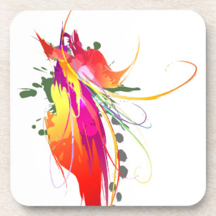 Posavasos Abstracto de las pestañas de pintura del paraíso