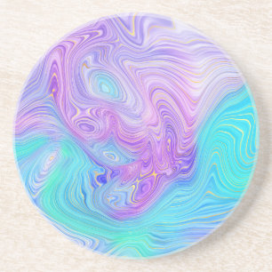 Posavasos Abstracto Morado Acuático