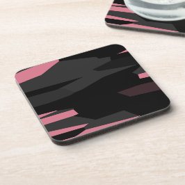 Posavasos abstracto rosa y negro