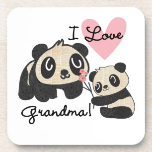 Posavasos Abuela del amor de los osos de panda I