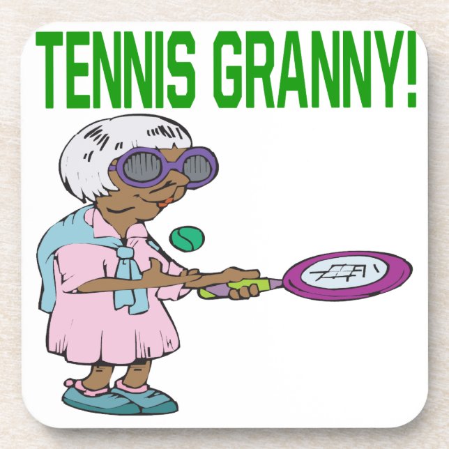 Posavasos Abuelita del tenis (Frente)