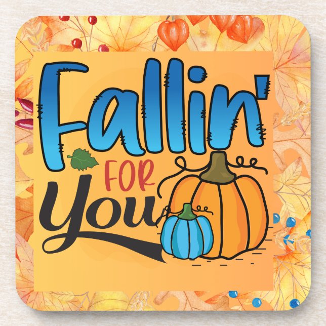 Posavasos Acción de Gracias de otoño a contracorriente (Frente)