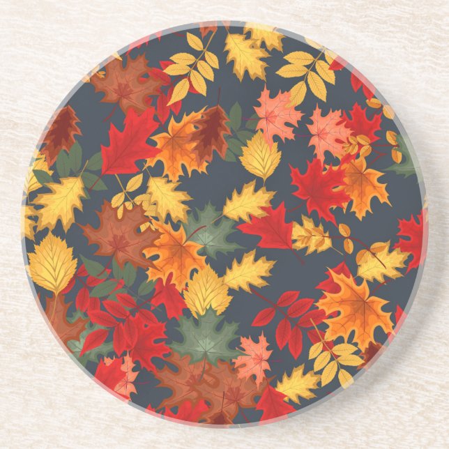 Posavasos Acción de Gracias de otoño a contracorriente (Frente)