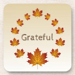 Posavasos Acción de Gracias Wreath agradeció simples hojas d