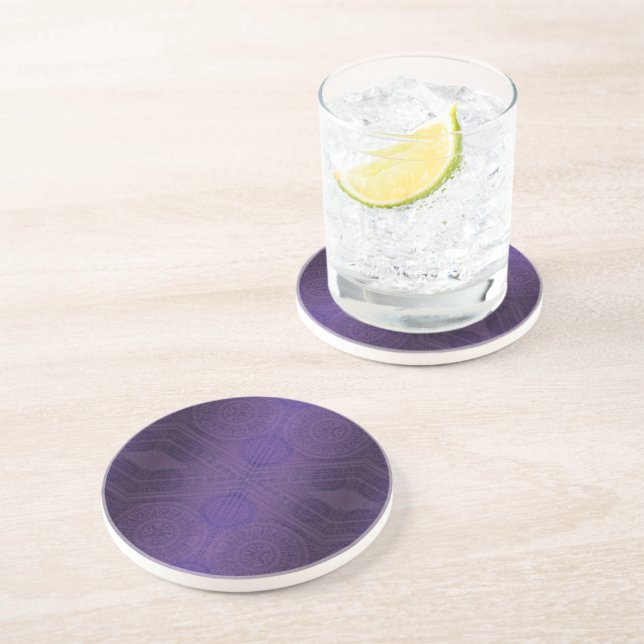 Posavasos Aceptación | Medallones de Meditación Violeta (Lado)