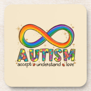 Posavasos Aceptar comprensión del amor - Conciencia del auti