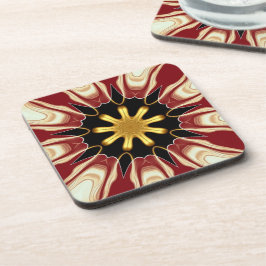Posavasos Achempong: Starburst  | Lujo en Carmesí Profundo y
