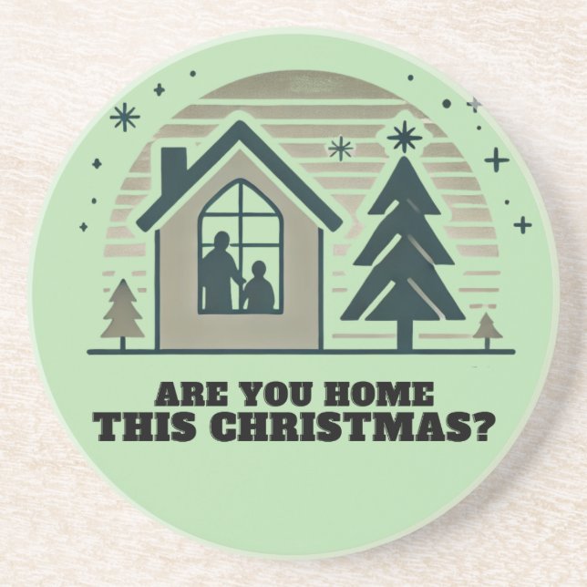 Posavasos Acogedores Navidades en casa decoración artística (Frente)