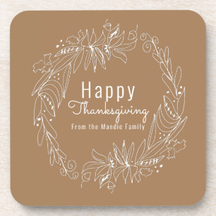 Posavasos Acorn Wreath Hand Drake Ilustracion