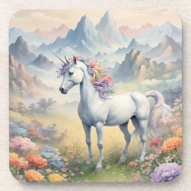 Posavasos Acrílico de Unicornio (Frente)