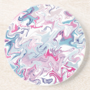 Posavasos Acrílico líquido rosa y azul