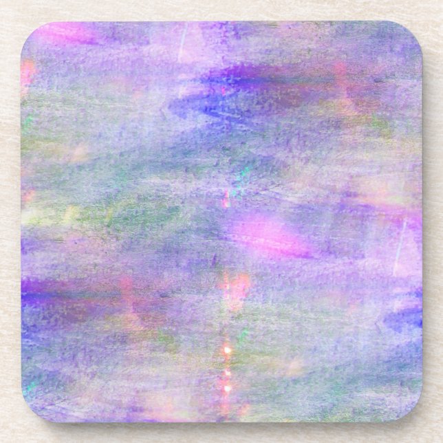 Posavasos acuarela azul, rosada inconsútil del amarillo del (Frente)