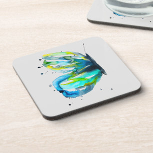 Posavasos acuarela de mariposa acuarela