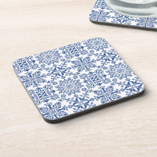 Posavasos Acuarela Mandala Azure Duro (Lado Izquierdo)