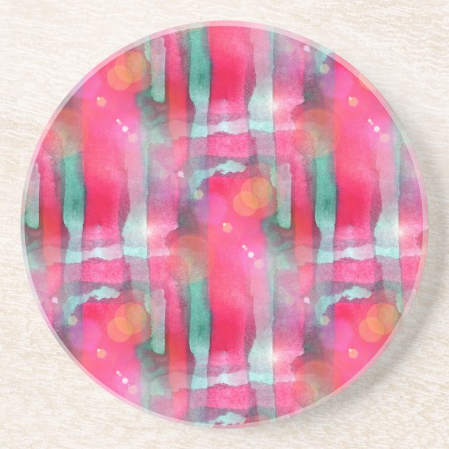 Posavasos Acuarela pintada extracto del resplandor de Sun (Frente)