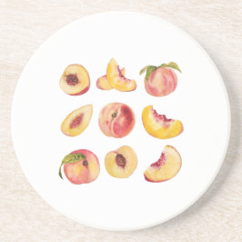Posavasos Acuarela Y Coloridas Bajas Frescas De Peach,