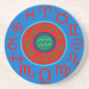Posavasos Acuario Astrología Zodíaco