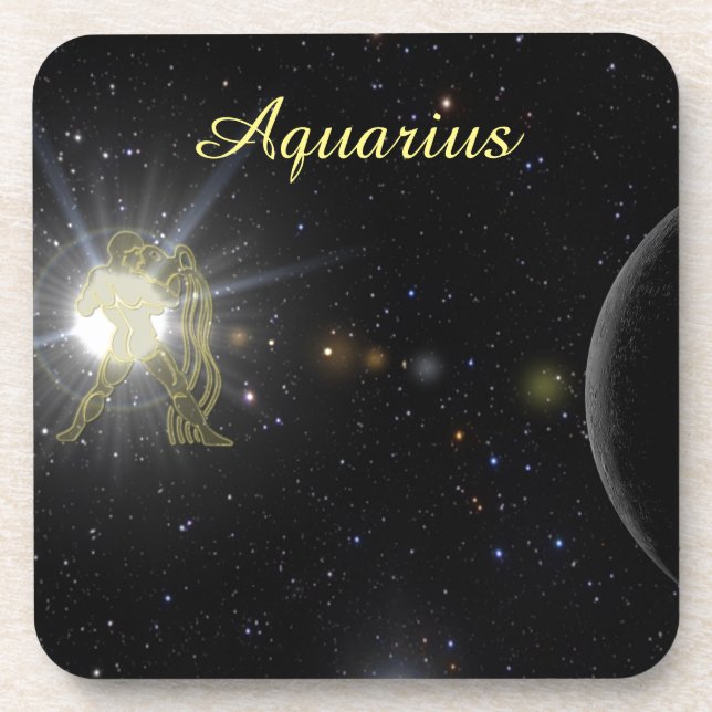 Posavasos Acuario brillante (Frente)