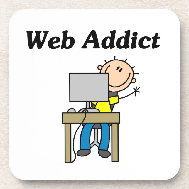 Posavasos Adicto a la Web (Frente)