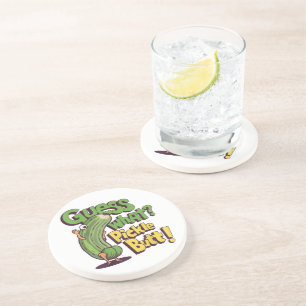 Posavasos ¡Adivina qué! ¡Culo de pepino! Pepino divertido