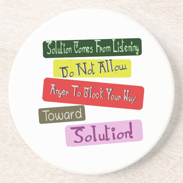 Posavasos ¡Adopte Una Relación Amada Hacia La Solución! Comp (Frente)