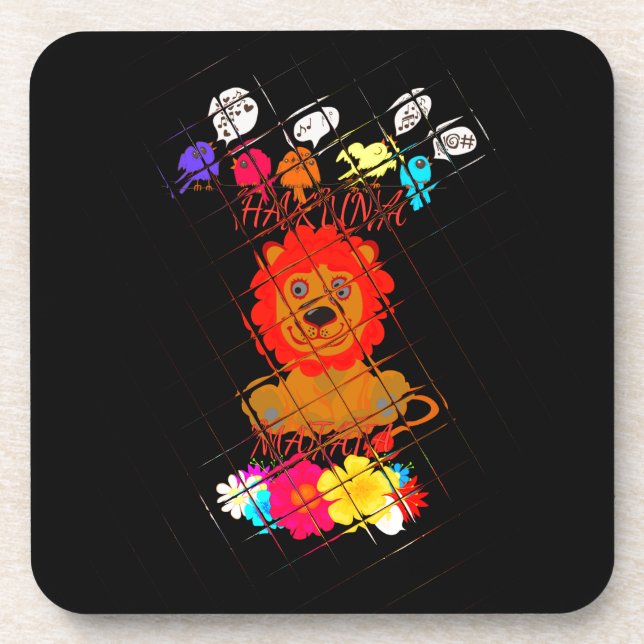 Posavasos Adorable Baby Lion Art Design Motif (Frente)